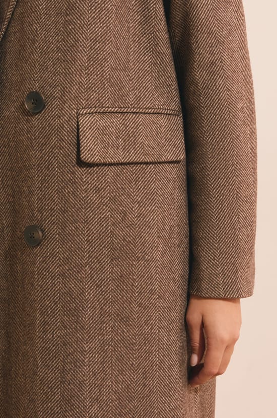 Manteau long avec laine;${refinementColor}