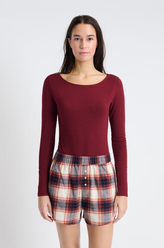 Short de pyjama à carreaux;${refinementColor}
