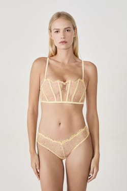 Strapless Bra with Embroidery;${refinementColor}