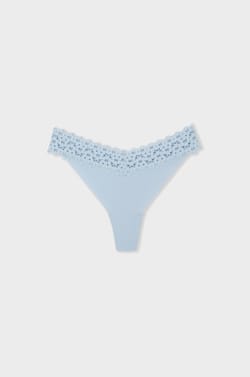 Microfibre and Lace Tanga;${refinementColor}