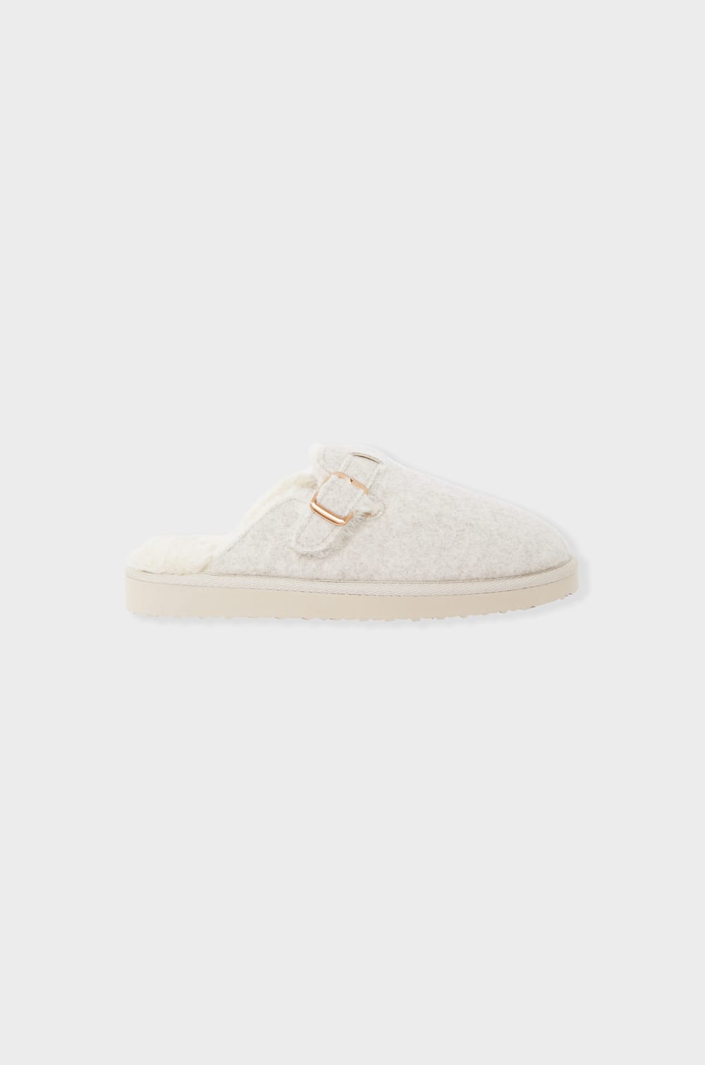 Chaussons mules avec fausse fourrure;${refinementColor}