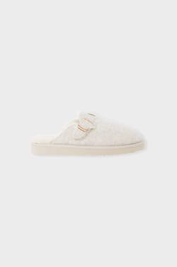 Chaussons mules avec fausse fourrure;${refinementColor}