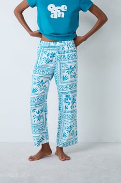 Pantalon de pyjama à motifs;${refinementColor}