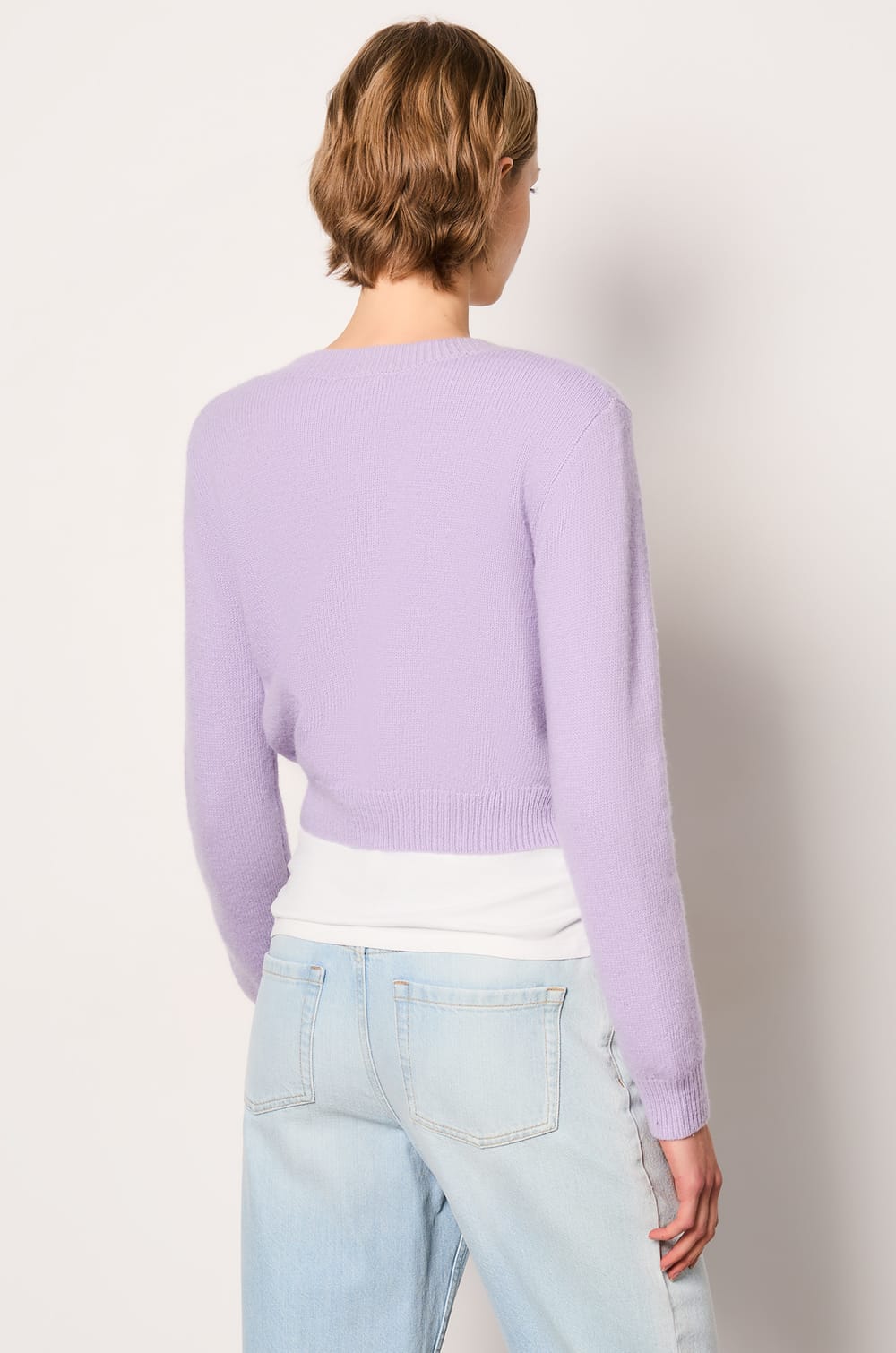 Short Buttoned Cardigan;${refinementColor}