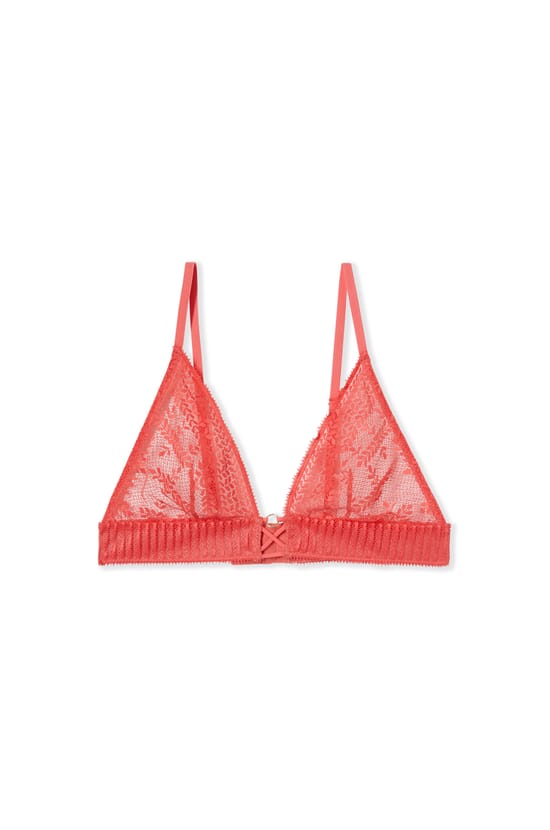 Soutien-gorge triangle en dentelle;${refinementColor}