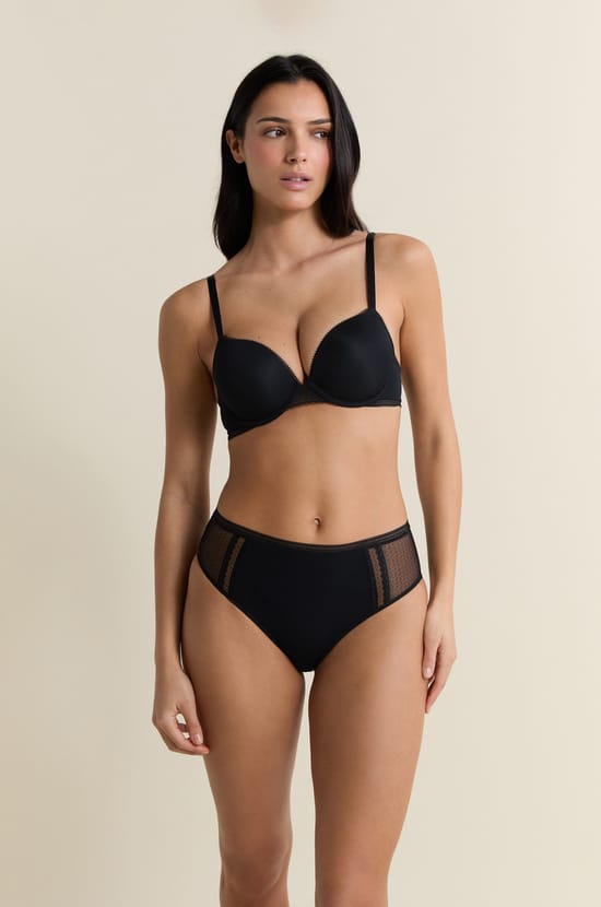 Culotte midi avec d&eacute;tails en dentelle;${refinementColor}