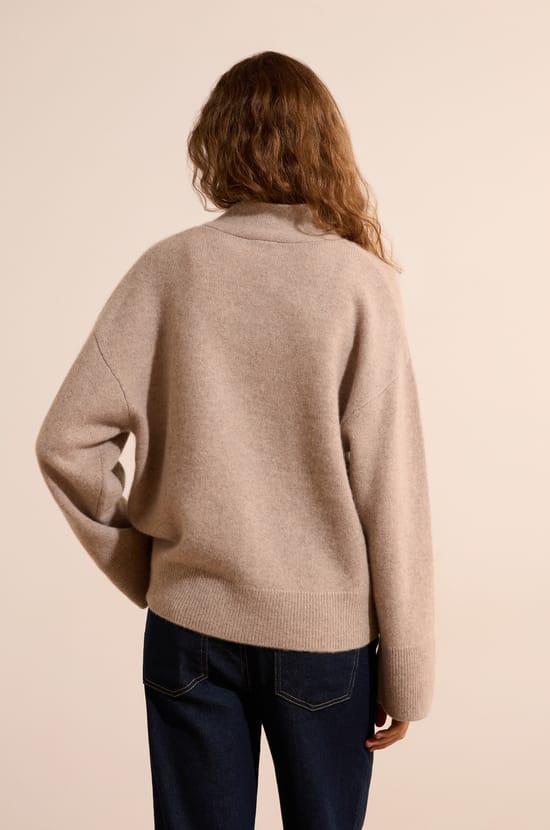 Pull manches longues 100% cachemire;${refinementColor}
