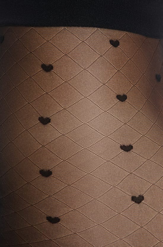 Heart polka dot fashion tights;${refinementColor}