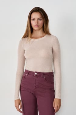 T-shirt manches longues col rond avec laine;${refinementColor}