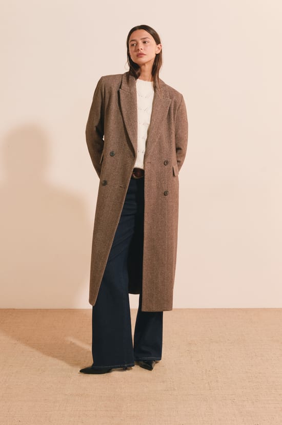 Manteau long avec laine;${refinementColor}