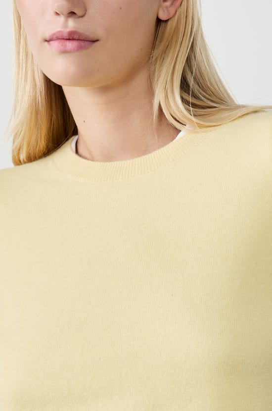 Jersey de cuello redondo de cachemira;${refinementColor}