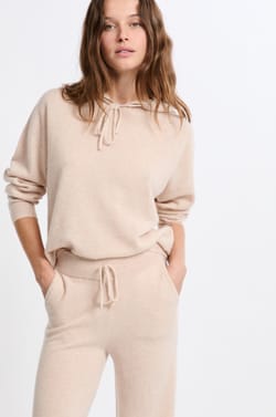 Pull à capuche en cachemire;${refinementColor}