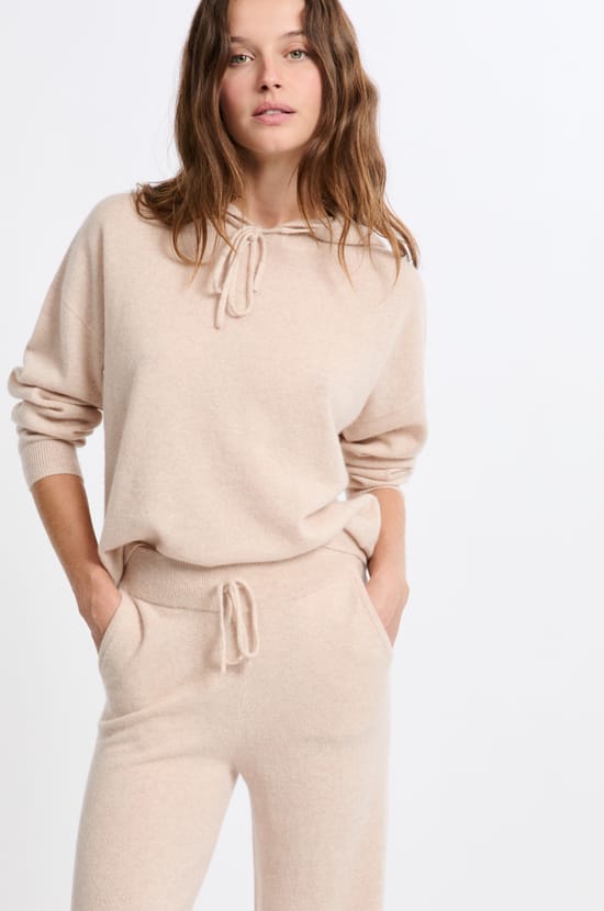 Pull à capuche en cachemire;${refinementColor}