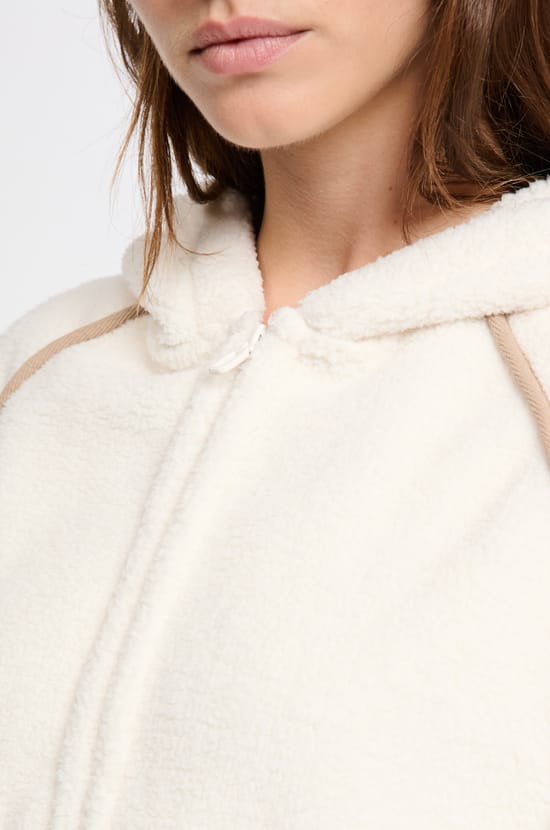 Veste à capuche effet polaire;${refinementColor}