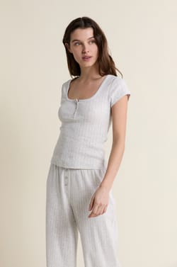 Pyjama T-shirt korte mouwen van katoen;${refinementColor}