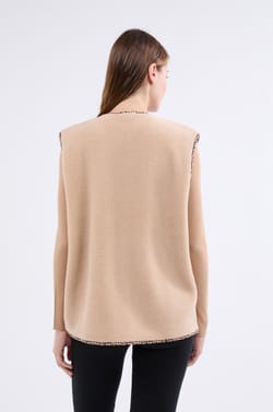 Gilet sans manches effet sherpa;${refinementColor}