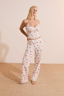 Pantalon de pyjama avec coton et motifs tomates;${refinementColor}