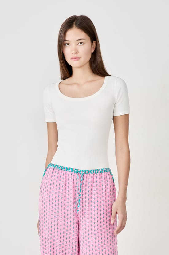 Short-sleeved pyjama T-shirt;${refinementColor}