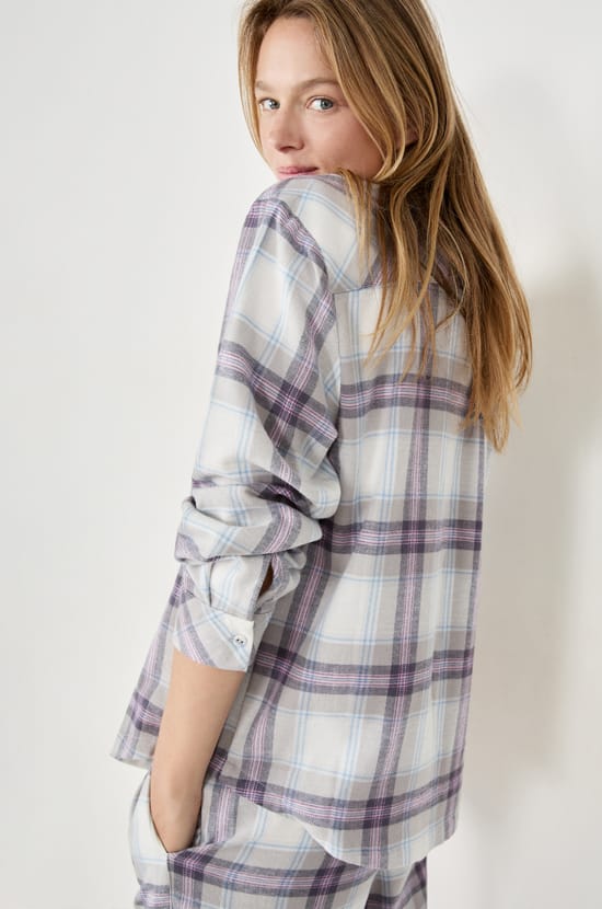 Chemise de pyjama à carreaux;${refinementColor}