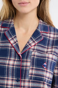 Checkered Cotton Nightshirt;${refinementColor}