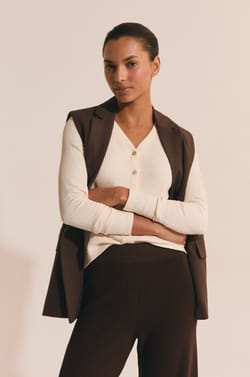 Ribbed Cotton Cardigan;${refinementColor}