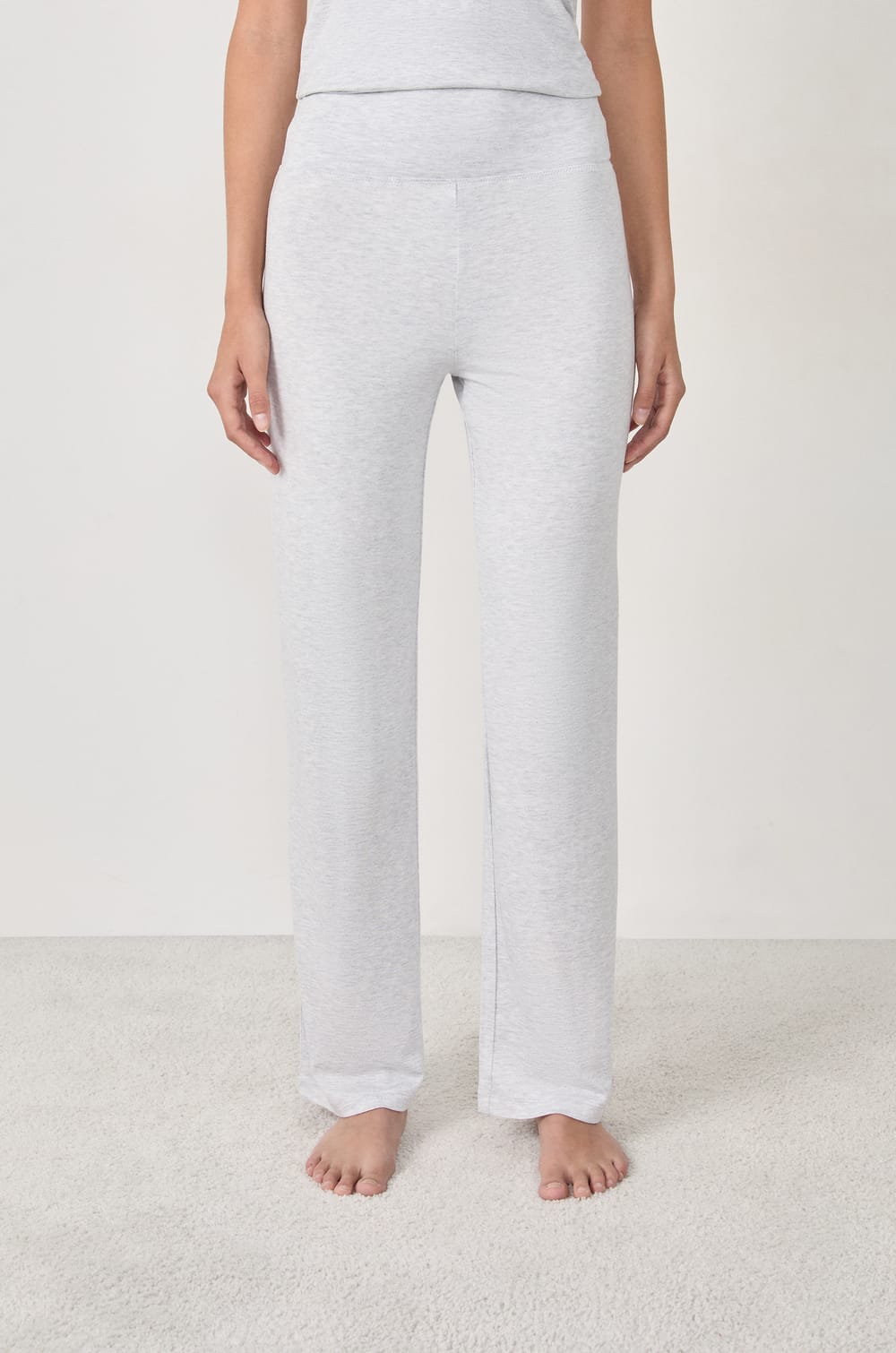 Broek met wijde pijpen van modal;${refinementColor}