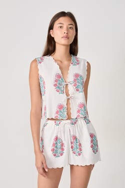 Katoenen pyjama top met print;${refinementColor}