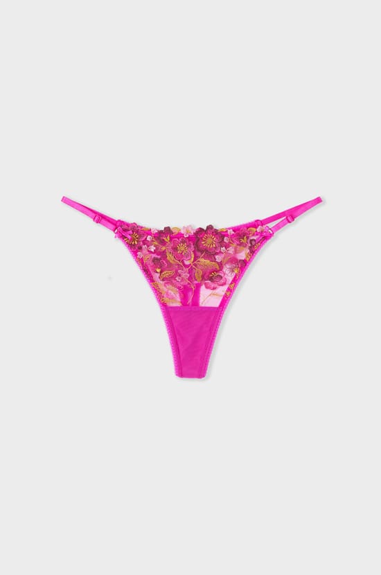 Embroidered Thong;${refinementColor}