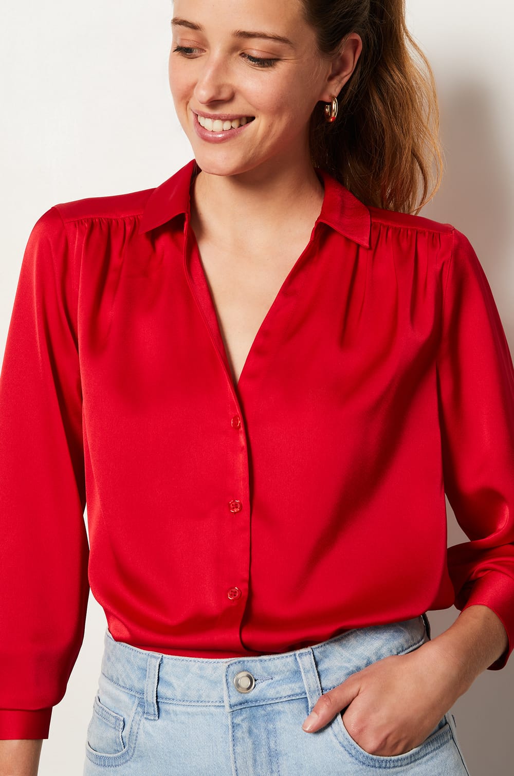 Satin Shirt;${refinementColor}