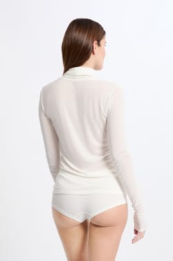 T-shirt thermique col roul&eacute; avec laine;${refinementColor}