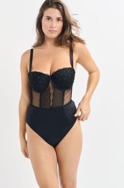 Body con aros de encaje;${refinementColor}