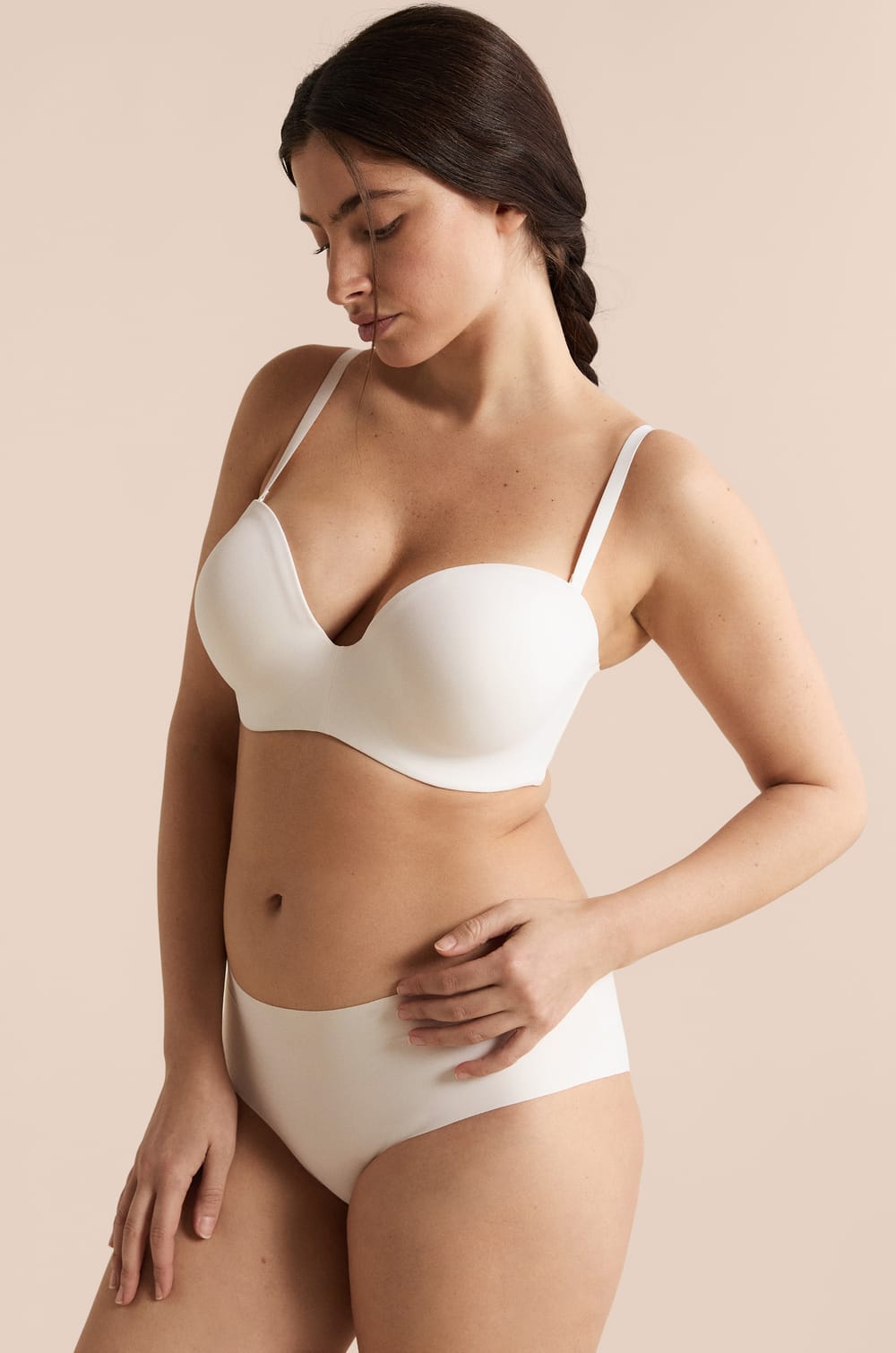 Bandeau aus Mikrofaser, abnehmbare Tr&auml;ger, D-K&ouml;rbchen;${refinementColor}