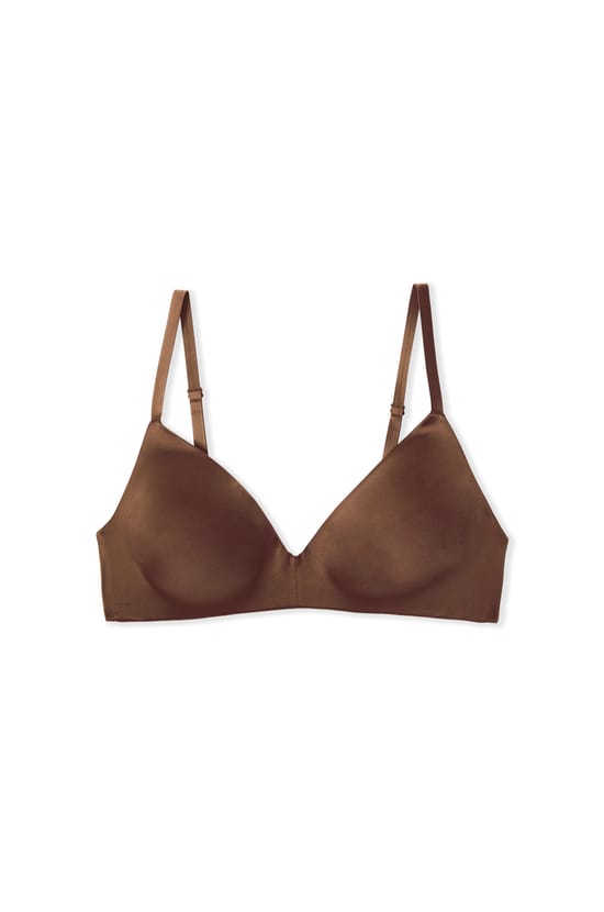Soutien-gorge triangle sans armatures satin&eacute;;${refinementColor}