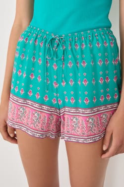NOT US - Printed Pyjama Shorts;${refinementColor}