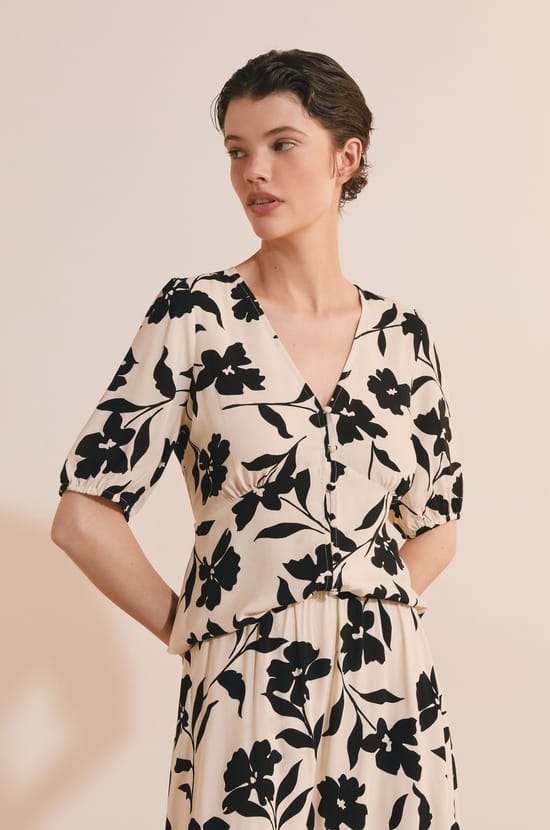 Chemise &agrave; motifs;${refinementColor}