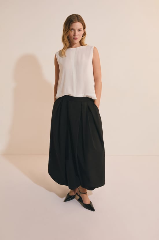 Jupe longue en coton;${refinementColor}