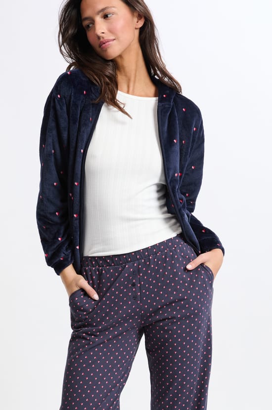 Pyjama 3 pièces à motifs avec coton;${refinementColor}