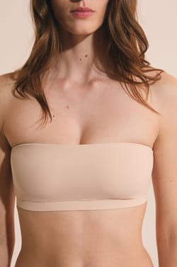 Soutien-gorge bandeau en microfibre;${refinementColor}
