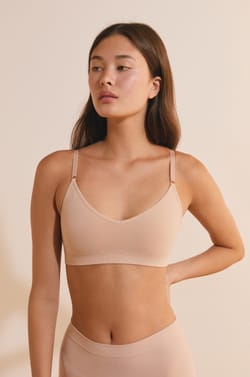 Soutien-gorge brassi&egrave;re sans coutures en coton biologique;${refinementColor}