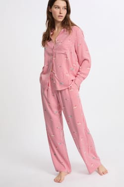 Patterned Pajama Pants;${refinementColor}