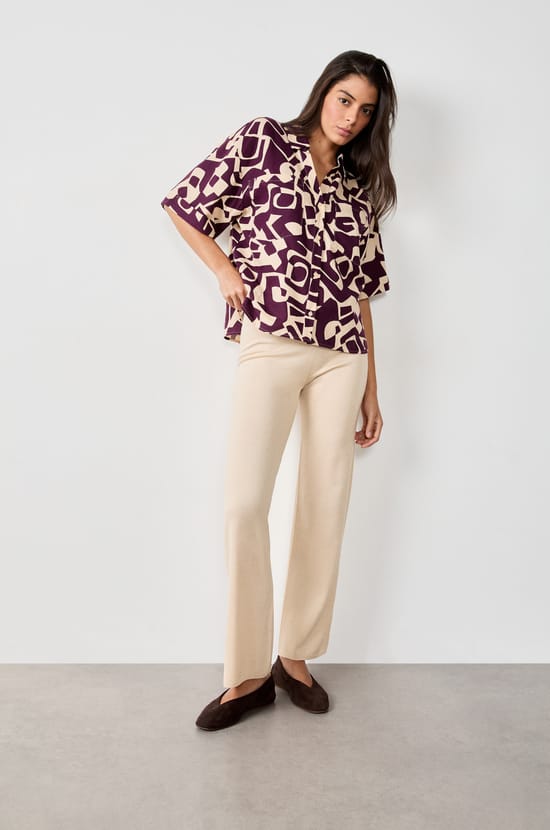 Pantalon en maille;${refinementColor}
