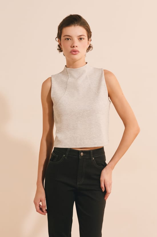 Top manches courtes avec coton;${refinementColor}