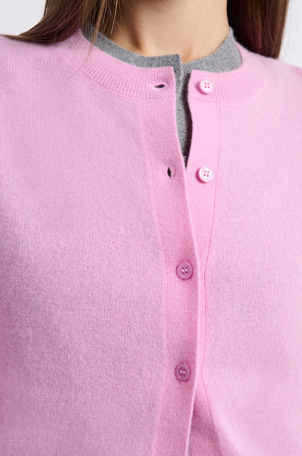 Cashmere Cardigan Sweater With Buttons;${refinementColor}