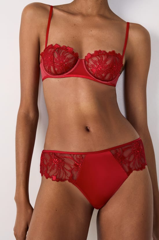 Embroidered Tulle Hipster;${refinementColor}