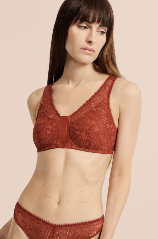 Soutien-gorge brassi&egrave;re sans armatures post-mastectomie avec ouverture devant;${refinementColor}