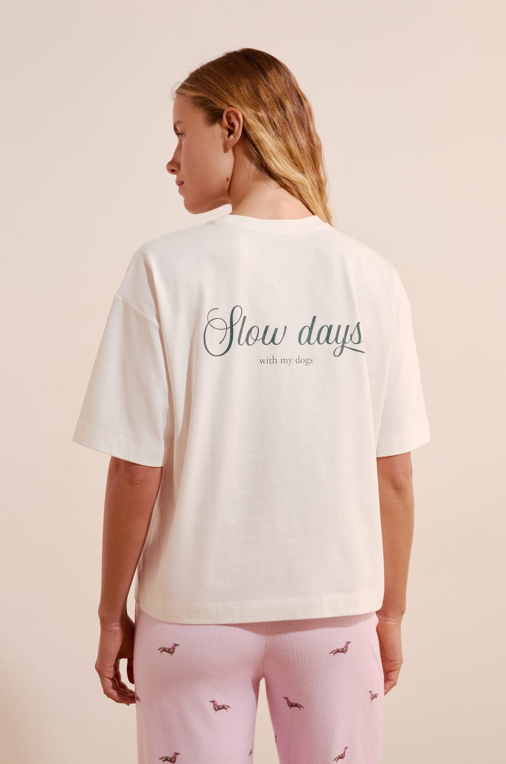 T-shirt en coton &agrave; motifs chiens;${refinementColor}
