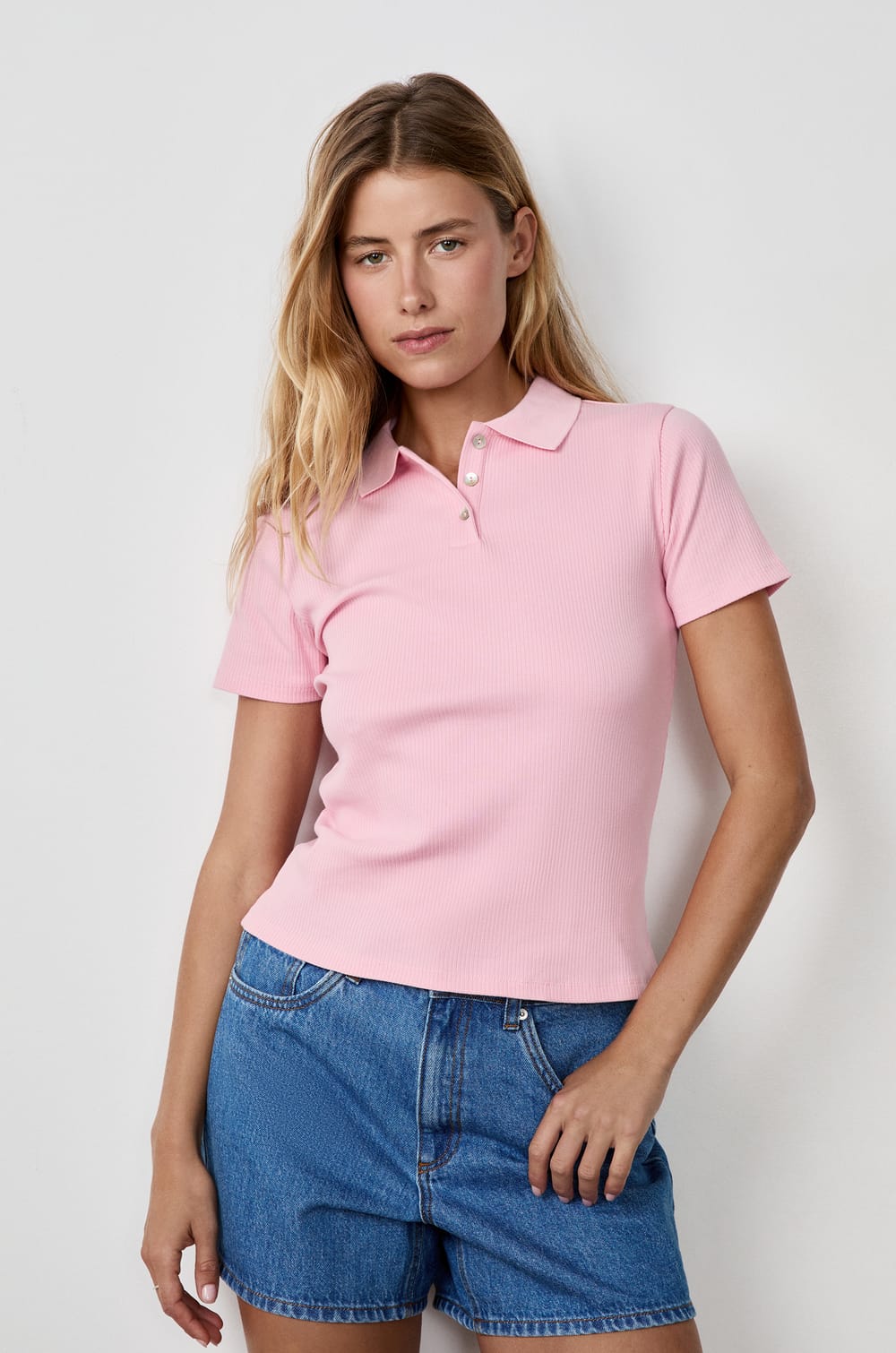 Short-Sleeved Polo Shirt;${refinementColor}