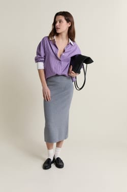 Jupe longue en tricot;${refinementColor}