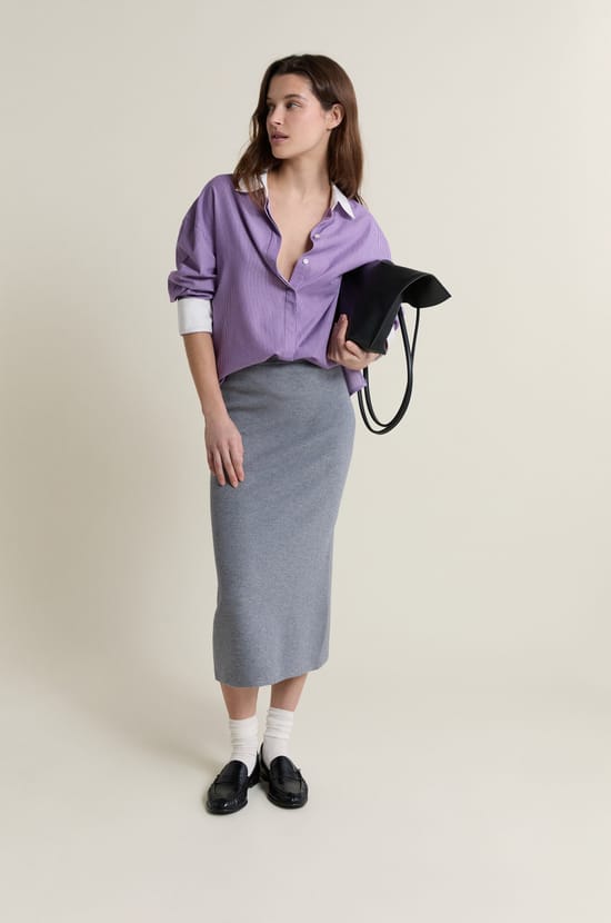 Jupe longue en tricot;${refinementColor}