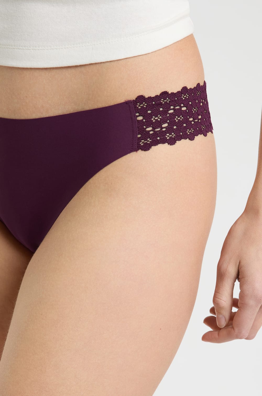 Microfibre and Lace Briefs;${refinementColor}